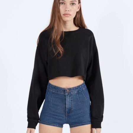 High waist denim shorts